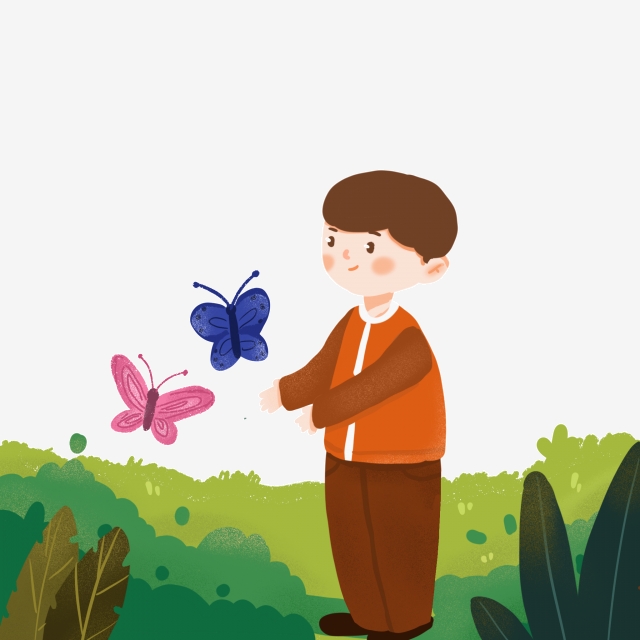 pngtree-tomb-sweeping-boy-catching-butterfly-illustration-image_1220720